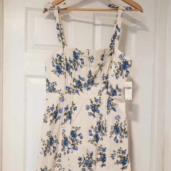 Brand New By Anthropologie Floral Print Shoulder-Tie Dress - Picture 10 of 14